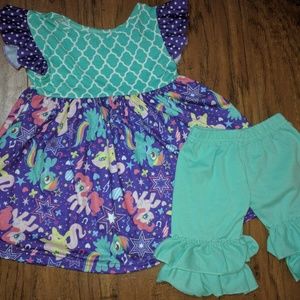 My little pony flutter top and ruffle bottom